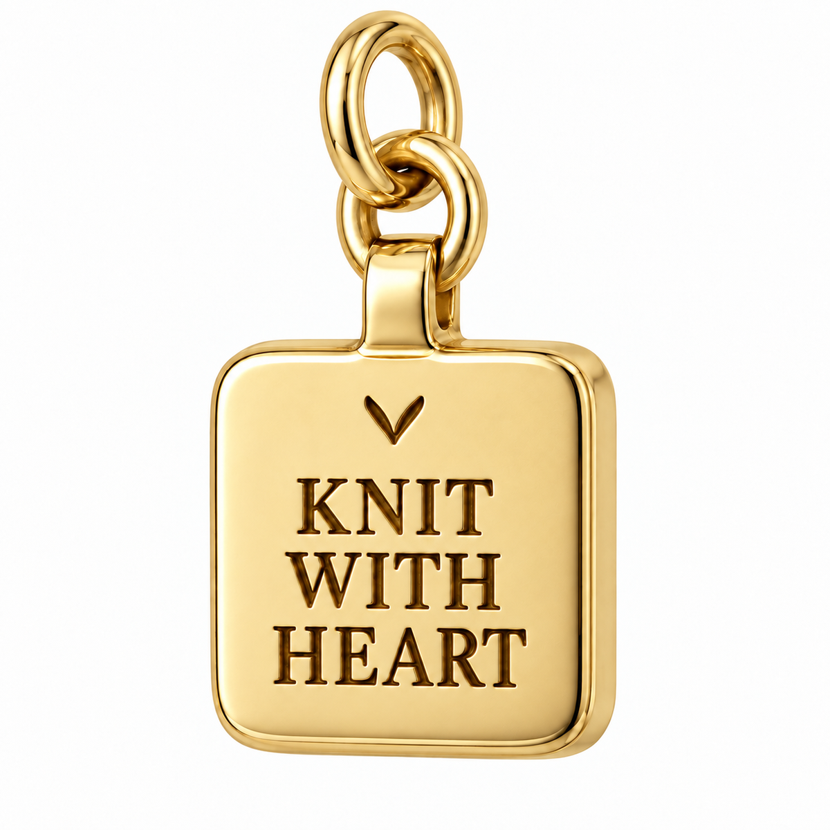 Knit with Heart Engraved Charm | gold | d2ccfddac46a78bff0ca66f92bcc12fb4cd2bf4d422c238dad4ff7bffa4ca4e9