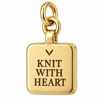 Knit with Heart Engraved Charm | gold | d2ccfddac46a78bff0ca66f92bcc12fb4cd2bf4d422c238dad4ff7bffa4ca4e9