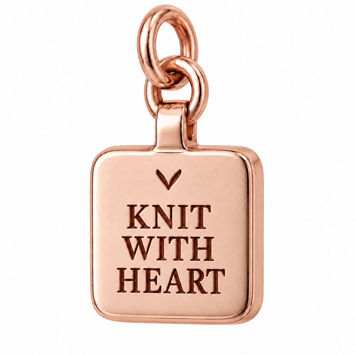 Knit with Heart Engraved Charm | rose | af895917316b8c412e5368e76d0b4701712ce8c544a5cd0faeaa253036181ddd