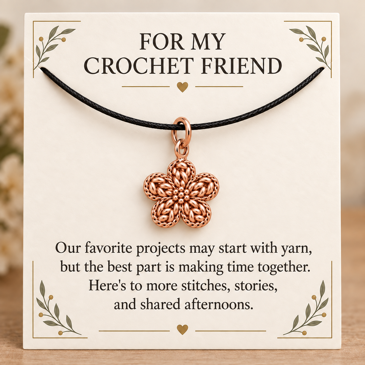 Crochet Friend Flower Charm Gift | rose | 491635b49c772c42b14c8388db698a002ef84be3321ba0f5ecd975e6df2cecc2