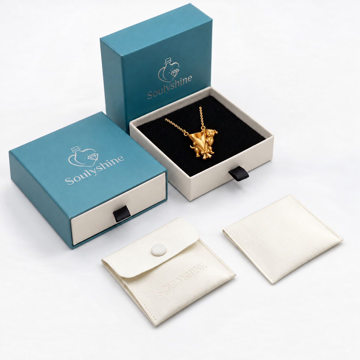 Flowers for You necklace in Soulyshine gift packaging.