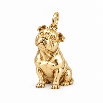 American Bully — Happy Running Charm and Polyester Cord Bracelet Set — Gold