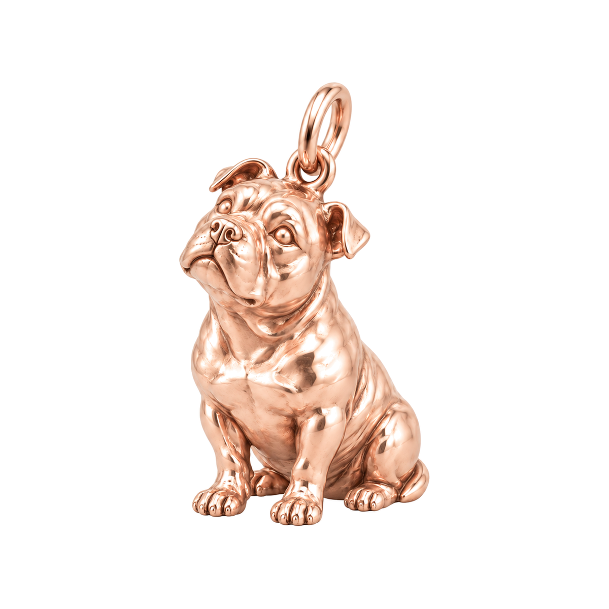 American Bully — Happy Running Charm and Polyester Cord Bracelet Set — Rose Gold