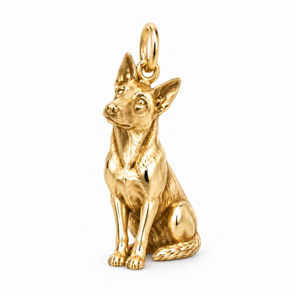 Belgian Malinois — The Way You Look at Me Every Day Charm — Gold
