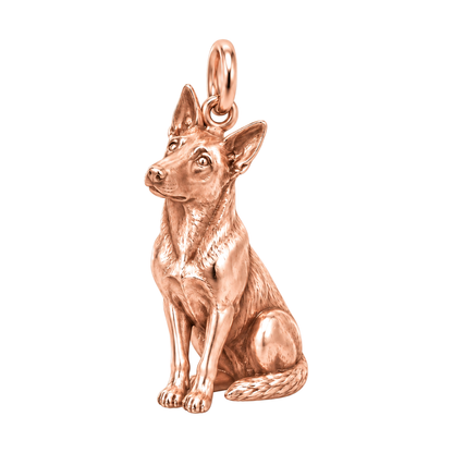 Belgian Malinois — The Way You Look at Me Every Day Charm — Rose Gold