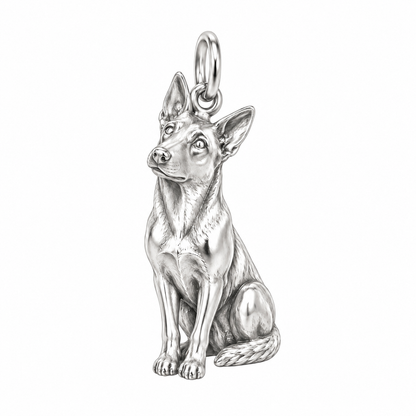 Belgian Malinois — The Way You Look at Me Every Day Charm — Silver