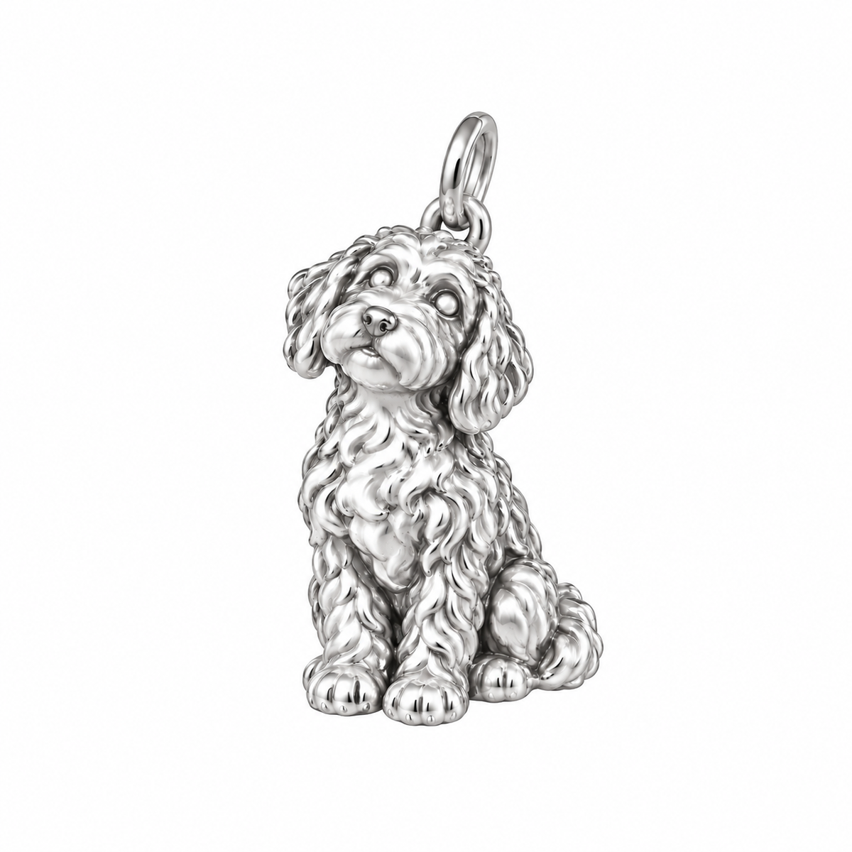 Bernedoodle — The Way You Look at Me Every Day Charm — Silver