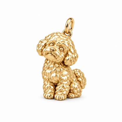 Bichon Frise — The Way You Look at Me Every Day Charm — Gold