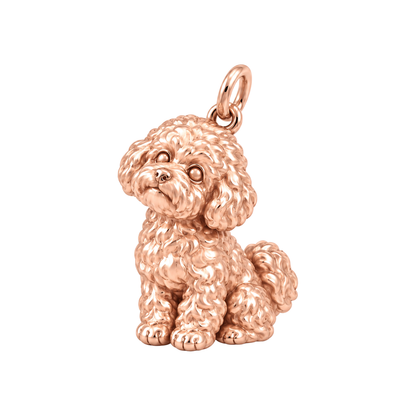 Bichon Frise — The Way You Look at Me Every Day Charm — Rose Gold