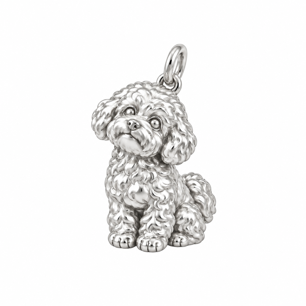 Bichon Frise — The Way You Look at Me Every Day Charm — Silver
