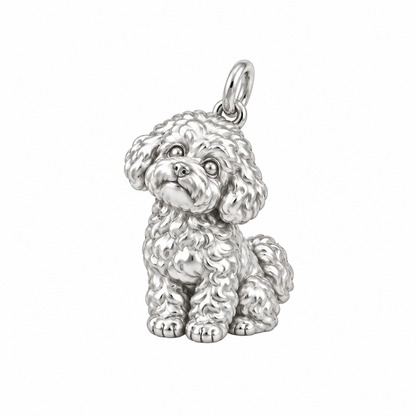 Bichon Frise — The Way You Look at Me Every Day Charm — Silver