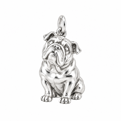Bulldog — The Way You Look at Me Every Day Charm — Silver