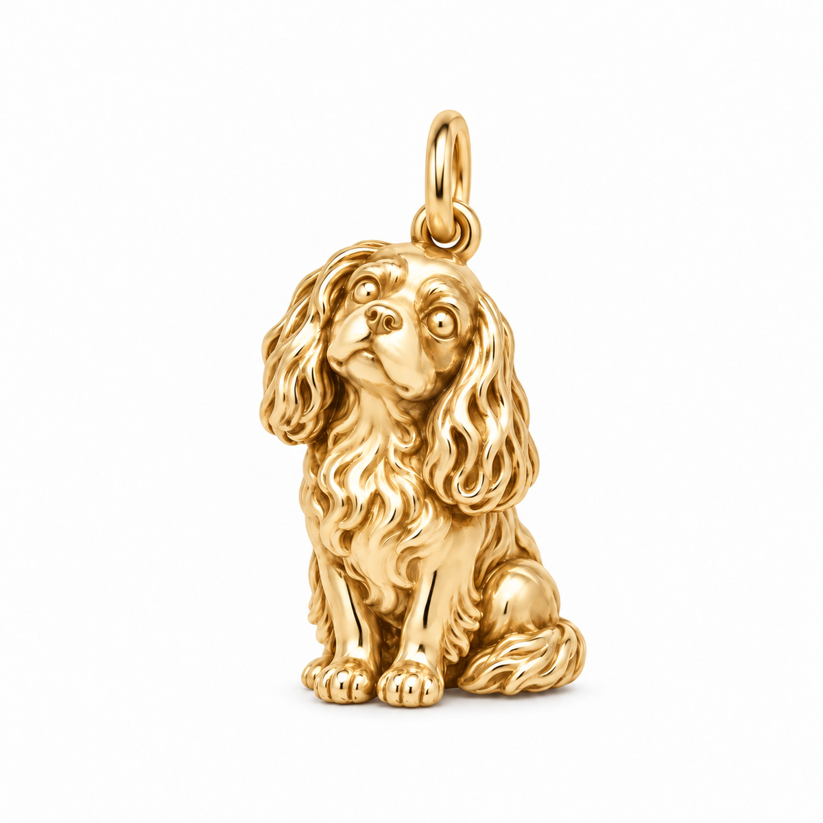 Cavalier King Charles Spaniel — The Way You Look at Me Every Day Charm — Gold