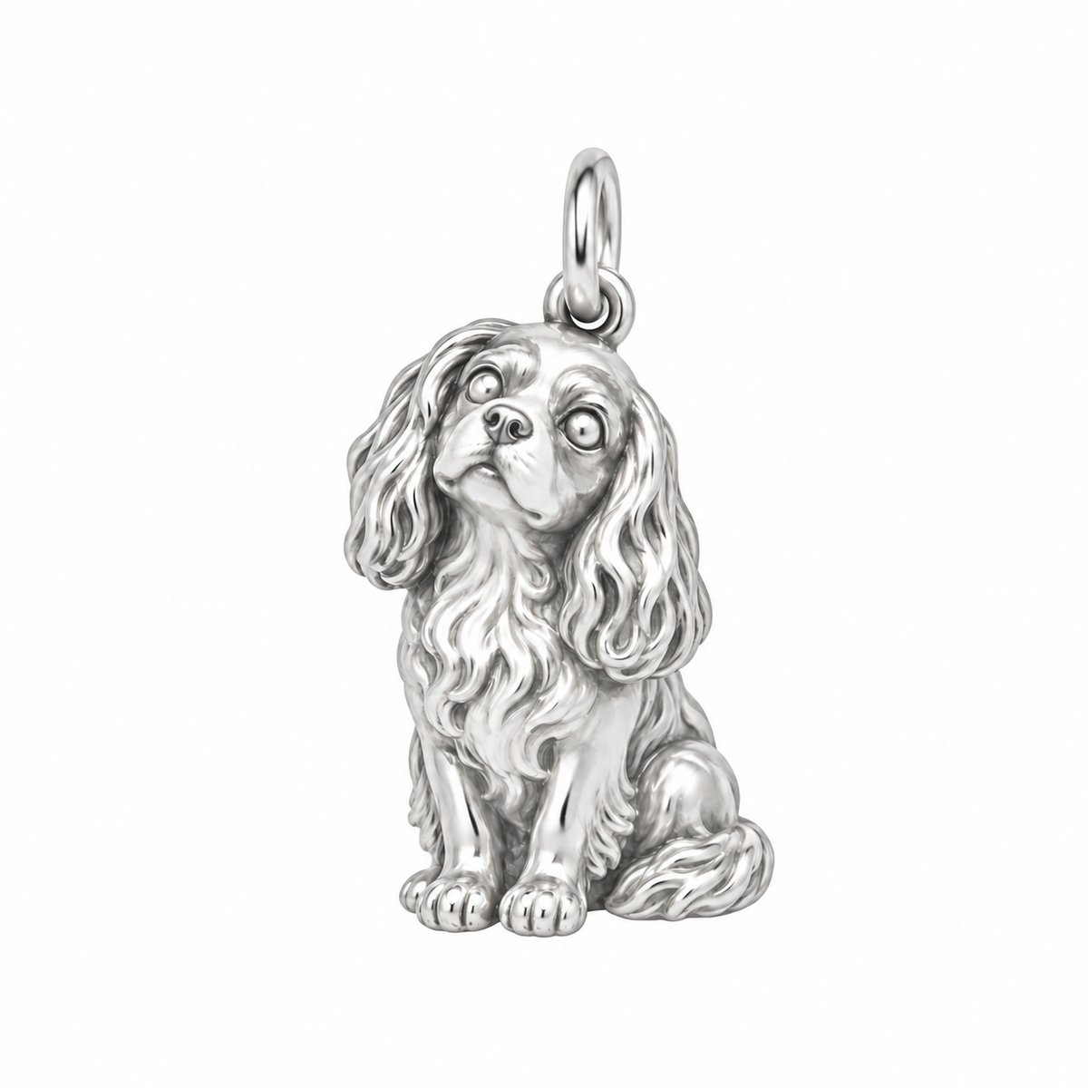 Cavalier King Charles Spaniel — The Way You Look at Me Every Day Charm — Silver
