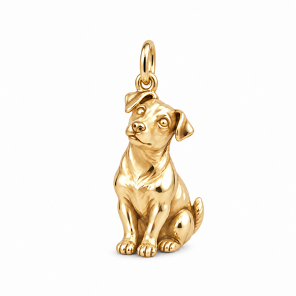 Jack Russell Terrier — The Way You Look at Me Every Day Charm — Gold
