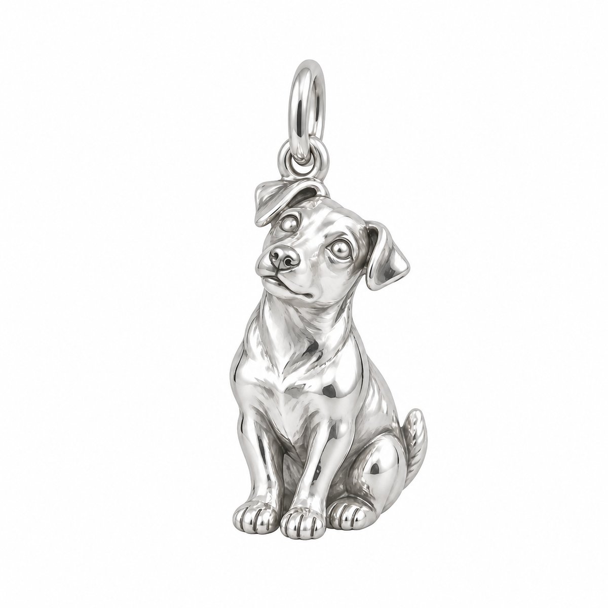 Jack Russell Terrier — The Way You Look at Me Every Day Charm — Silver