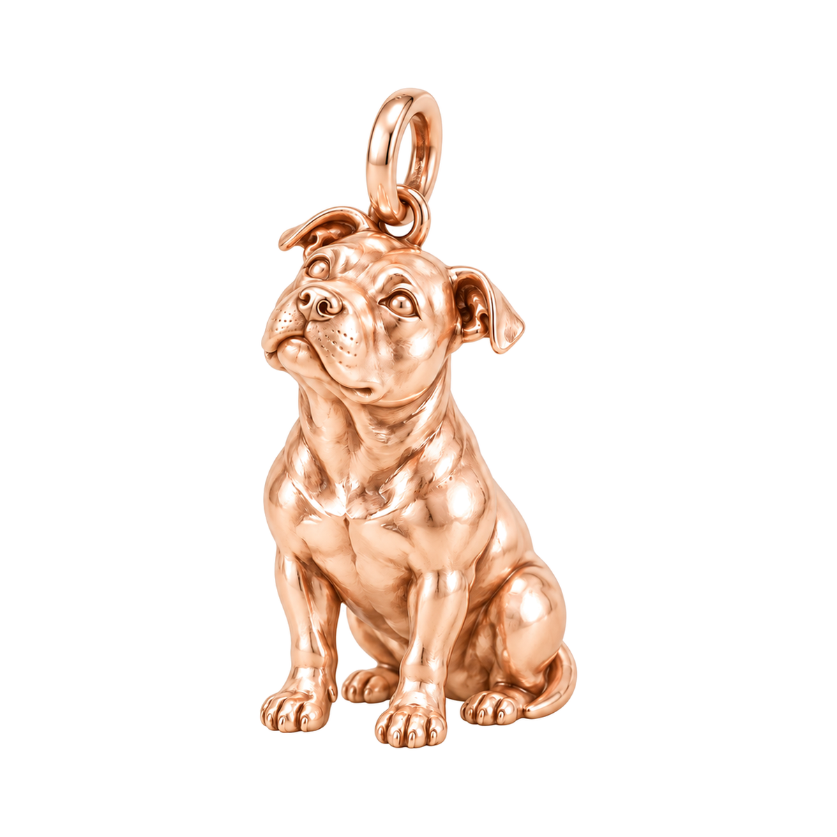 Pit Bull — The Way You Look at Me Every Day Charm — Rose Gold