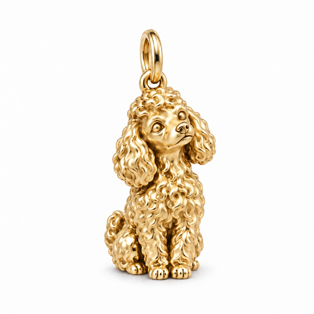 Poodle - toy — Happy Running Charm and Polyester Cord Bracelet Set — Gold