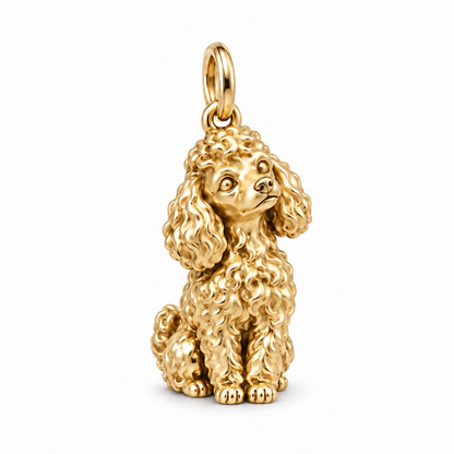 Poodle - toy — Happy Running Charm and Polyester Cord Bracelet Set — Gold