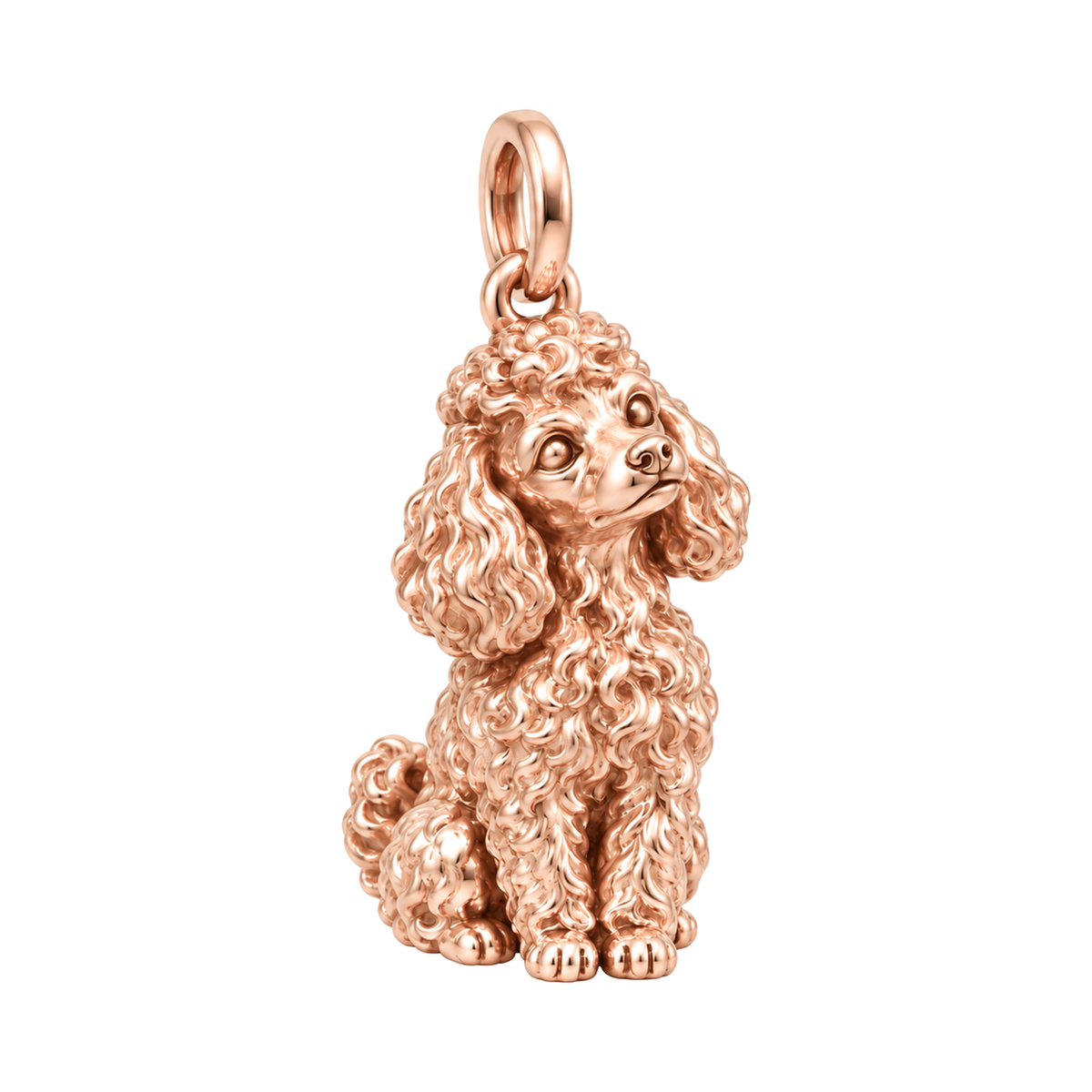 Poodle - toy — Happy Running Charm and Polyester Cord Bracelet Set — Rose Gold