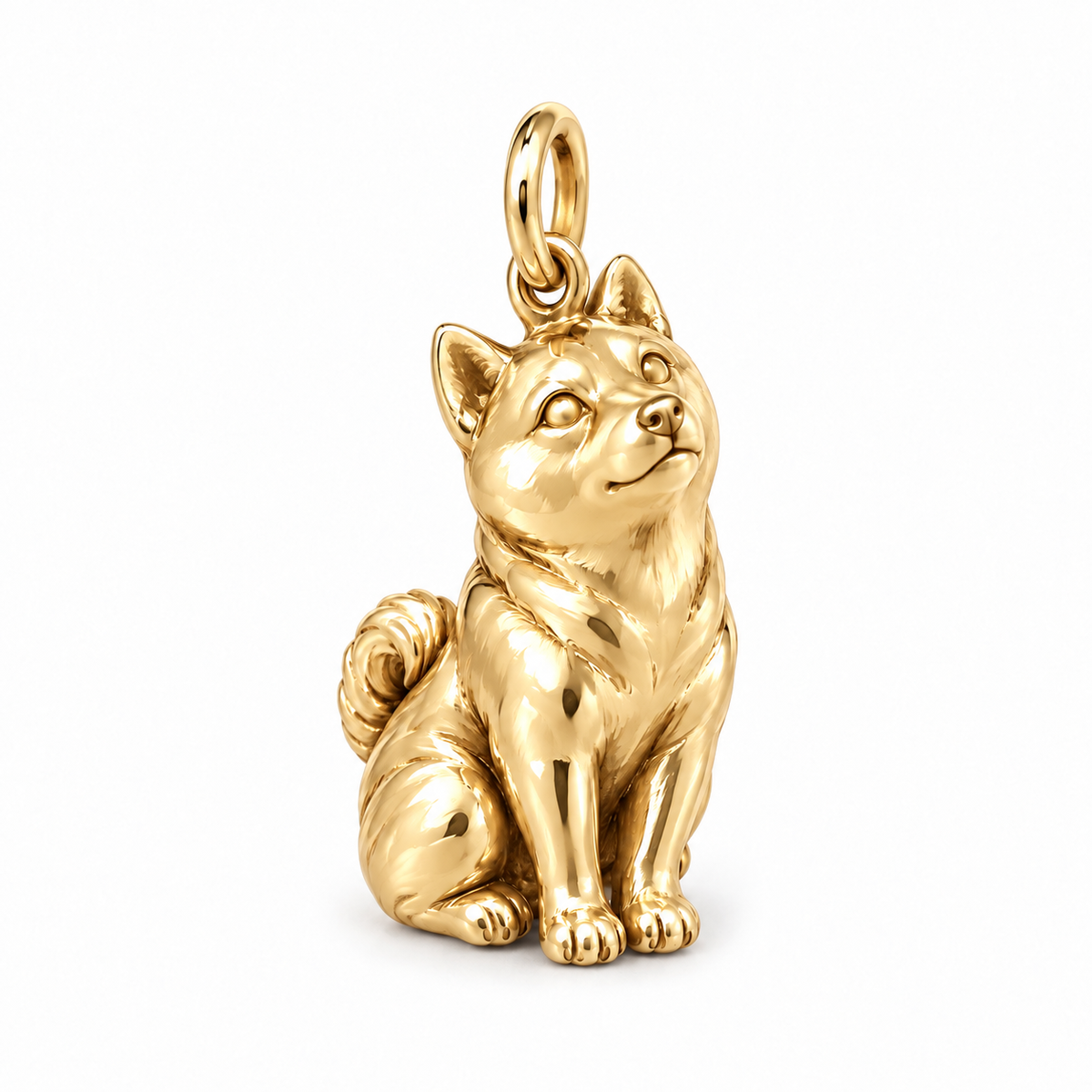 Shiba Inu — The Way You Look at Me Every Day Charm — Gold