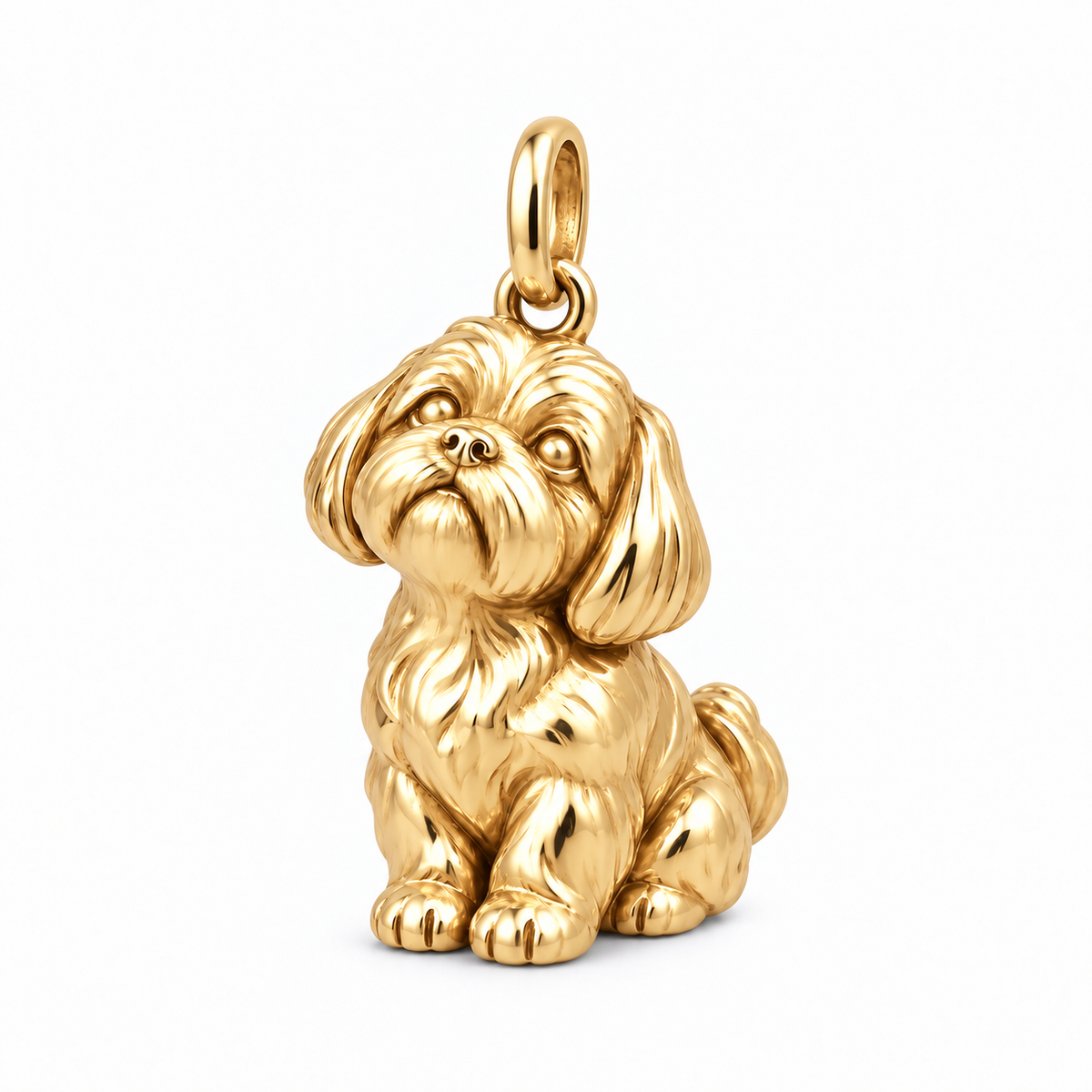 Shih Tzu - puppy cut — The Way You Look at Me Every Day Charm — Gold