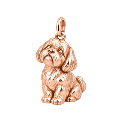 Shih Tzu - puppy cut — The Way You Look at Me Every Day Charm — Rose Gold
