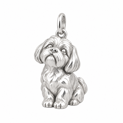 Shih Tzu - puppy cut — The Way You Look at Me Every Day Charm — Silver
