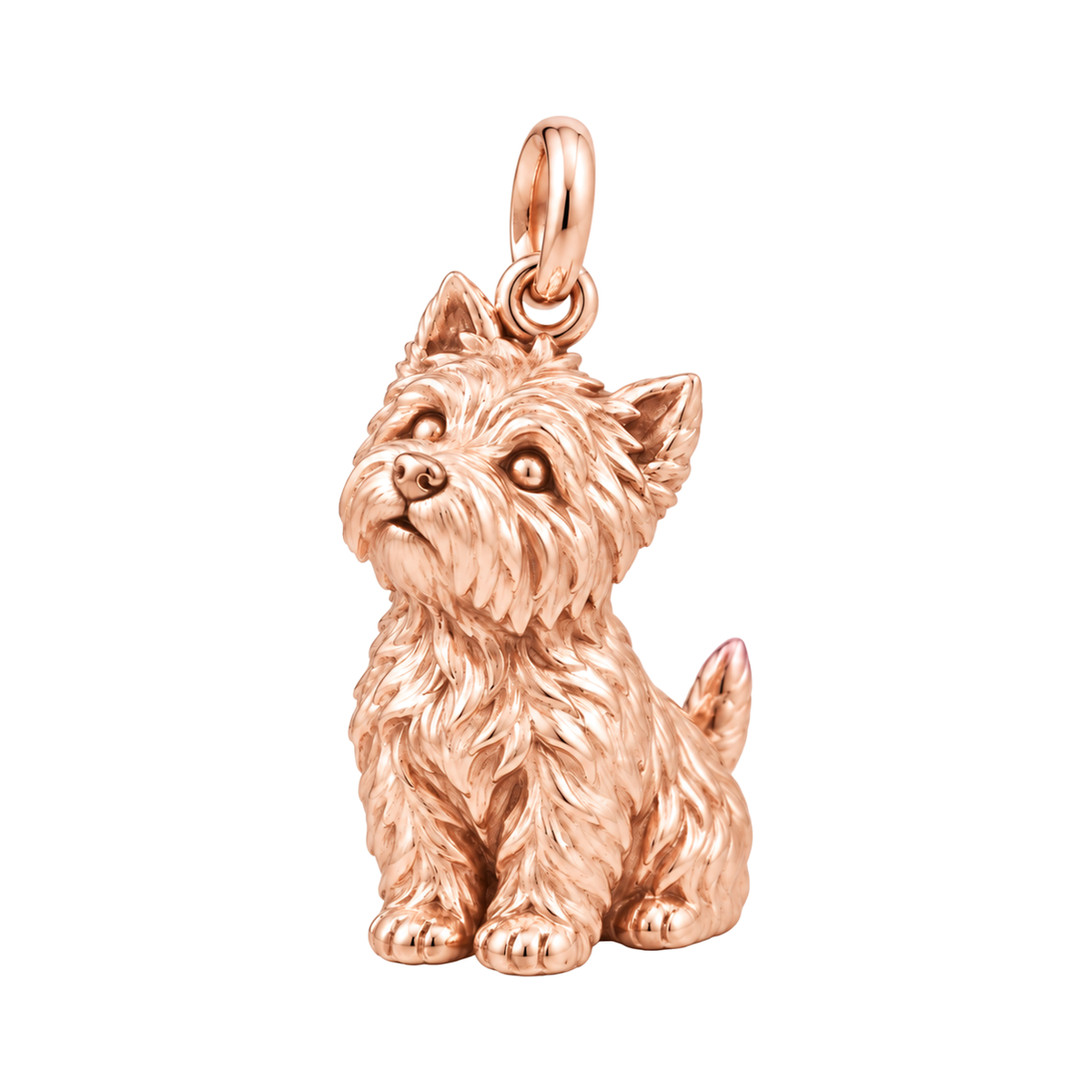 West Highland White Terrier — The Way You Look at Me Every Day Charm — Rose Gold