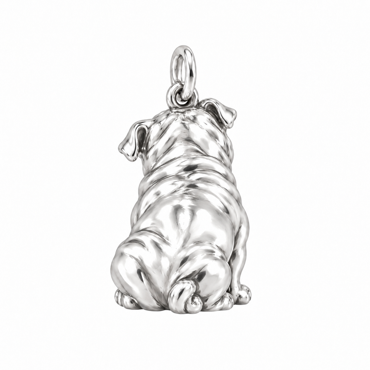 Bulldog — Back view (silver reference)