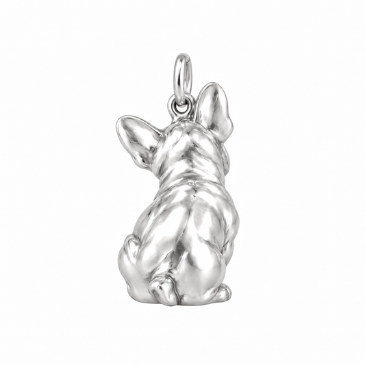 French Bulldog — Back view (silver reference)