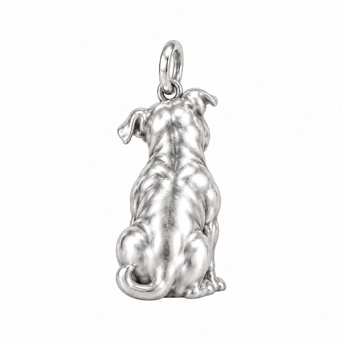 Pit Bull — Back view (silver reference)
