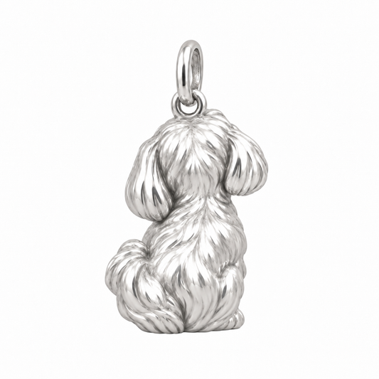 Shih Tzu - puppy cut — Back view (silver reference)