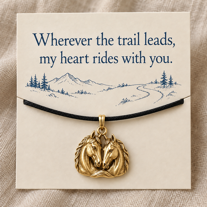 Trail Together Horse Charm Gift | gold | 87f15575ba0678e355ab0f81ac84eaf11e3f0e361de29203400af613ee5f7cb0