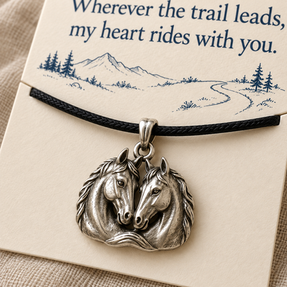Trail Together Horse Charm Gift | macro | e22c32ce35923cfa8dce30db4e1b37d16adce1d072040bded9799c86cda2bd68
