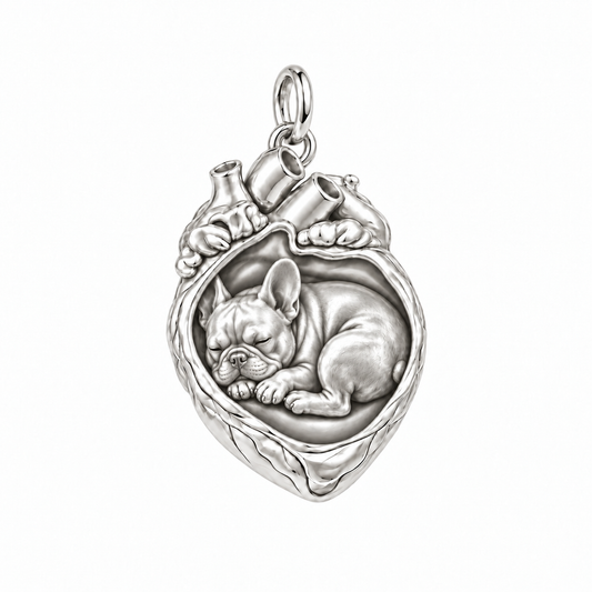 French Bulldog — In My Heart — Silver