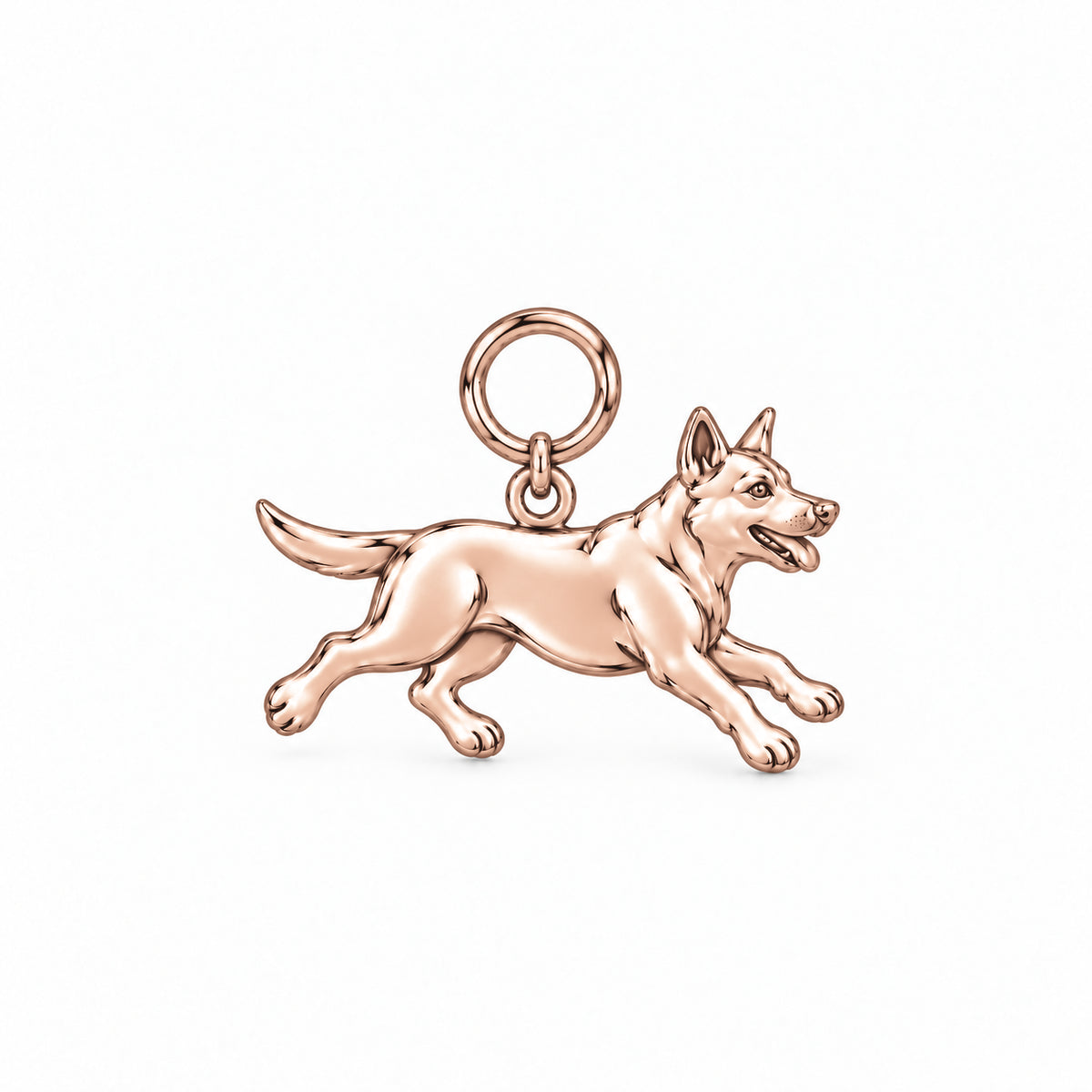 Australian Cattle Dog — Little Joy Charm and Polyester Cord Bracelet Set — Rose Gold