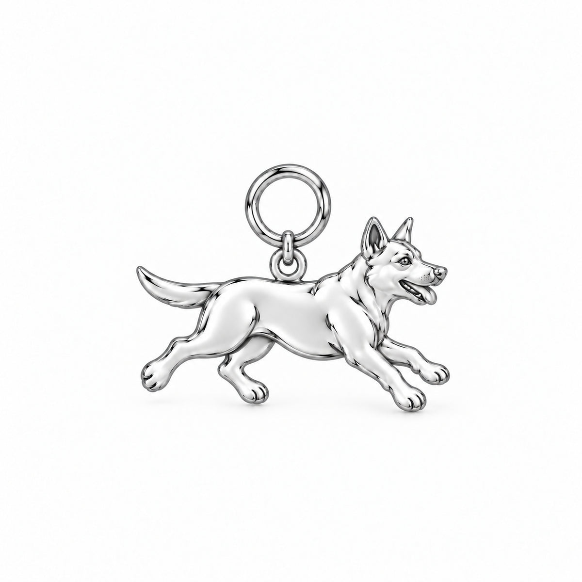 Australian Cattle Dog — Little Joy Charm and Polyester Cord Bracelet Set — Silver
