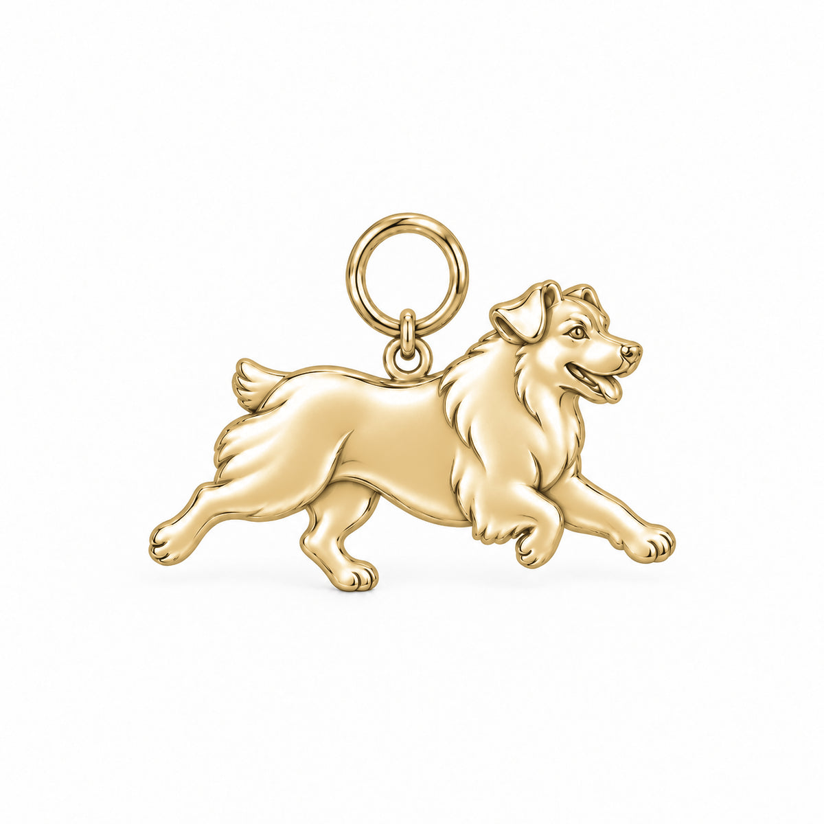 Australian Shepherd — Little Joy Charm and Polyester Cord Bracelet Set — Gold