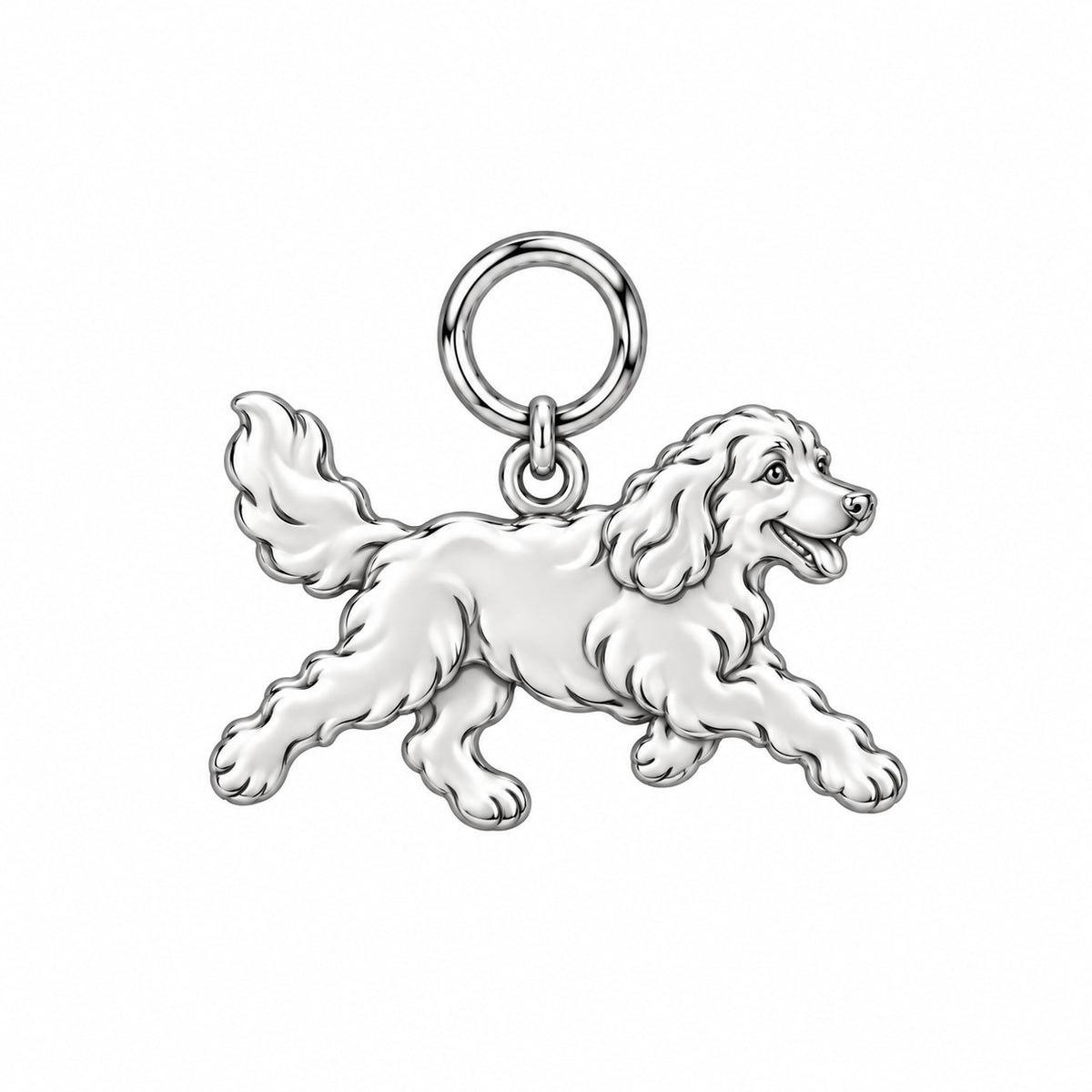 Bernedoodle — Little Joy Charm and Polyester Cord Bracelet Set — Silver