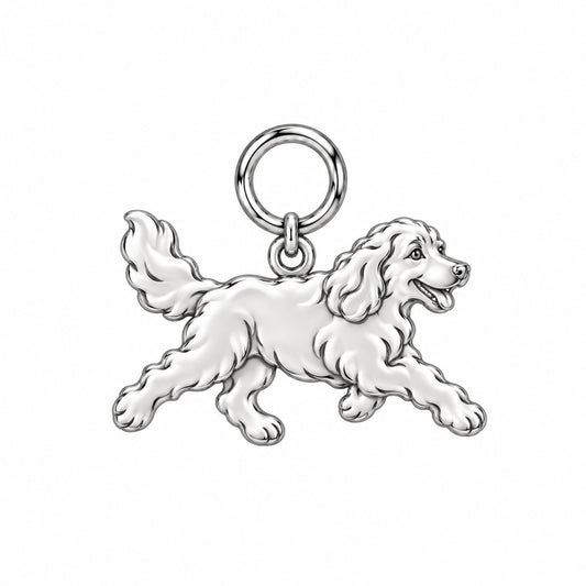 Bernedoodle — Little Joy Charm and Polyester Cord Bracelet Set — Silver