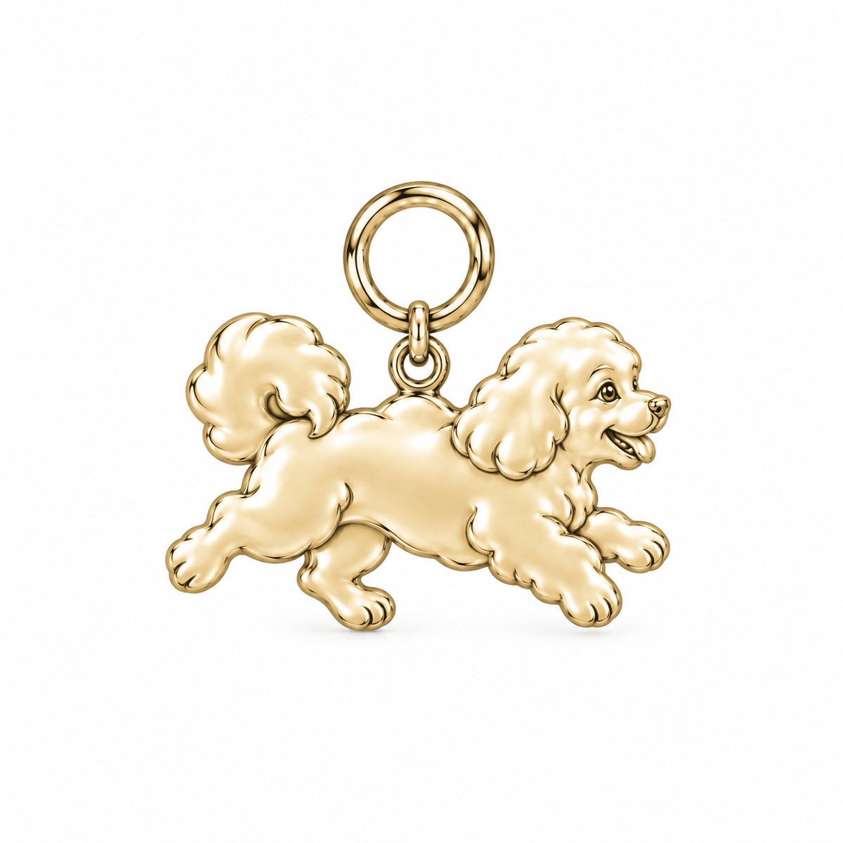 Bichon Frise — Little Joy Charm and Polyester Cord Bracelet Set — Gold