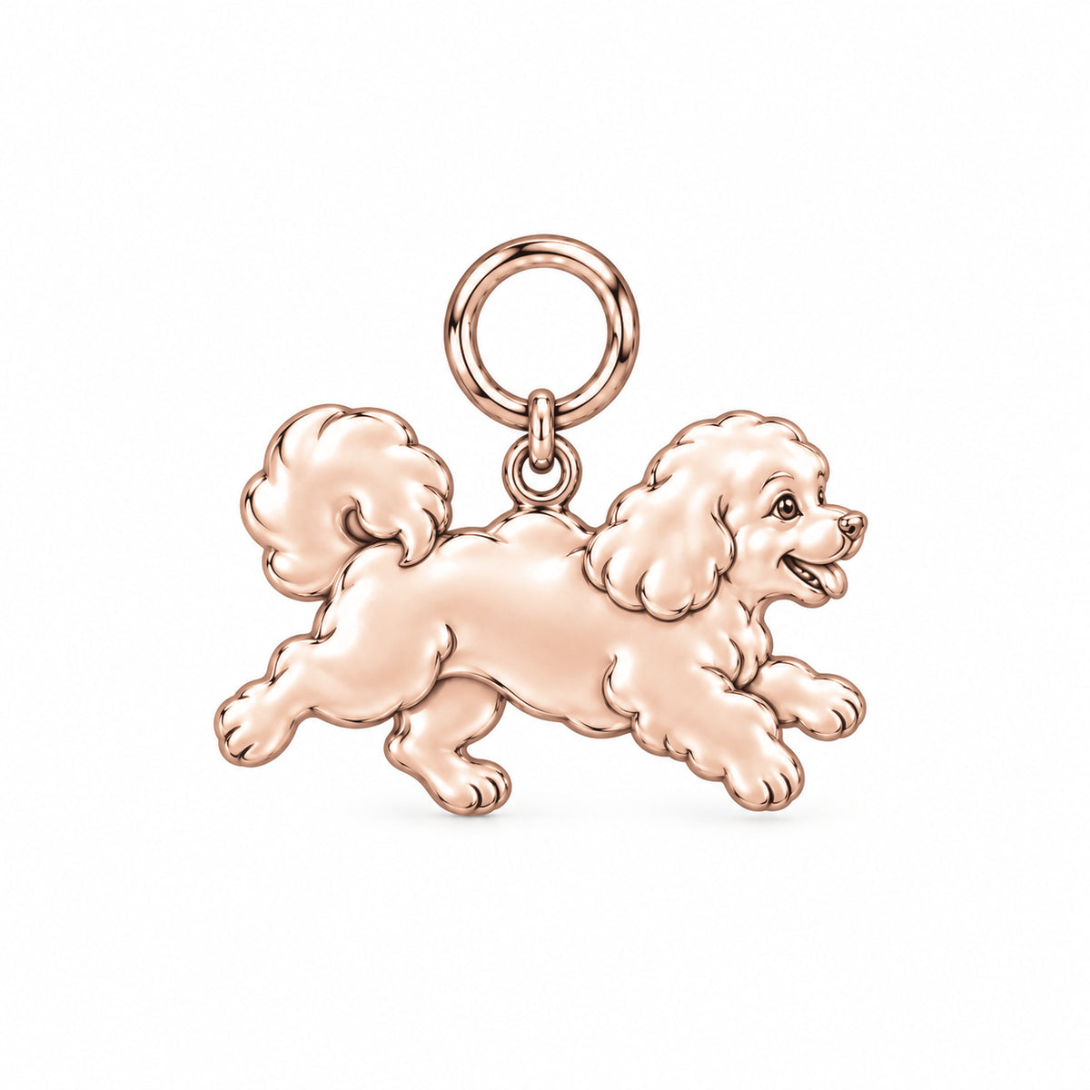 Bichon Frise — Little Joy Charm and Polyester Cord Bracelet Set — Rose Gold