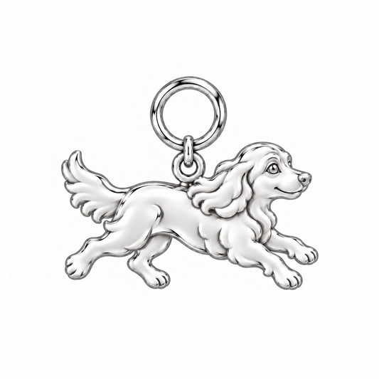 Cavapoo — Little Joy Charm and Polyester Cord Bracelet Set — Silver