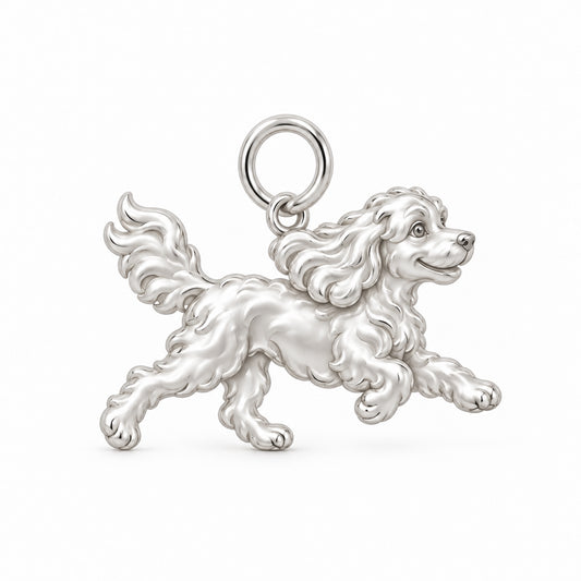 Cockapoo — Little Joy Charm and Polyester Cord Bracelet Set — Silver
