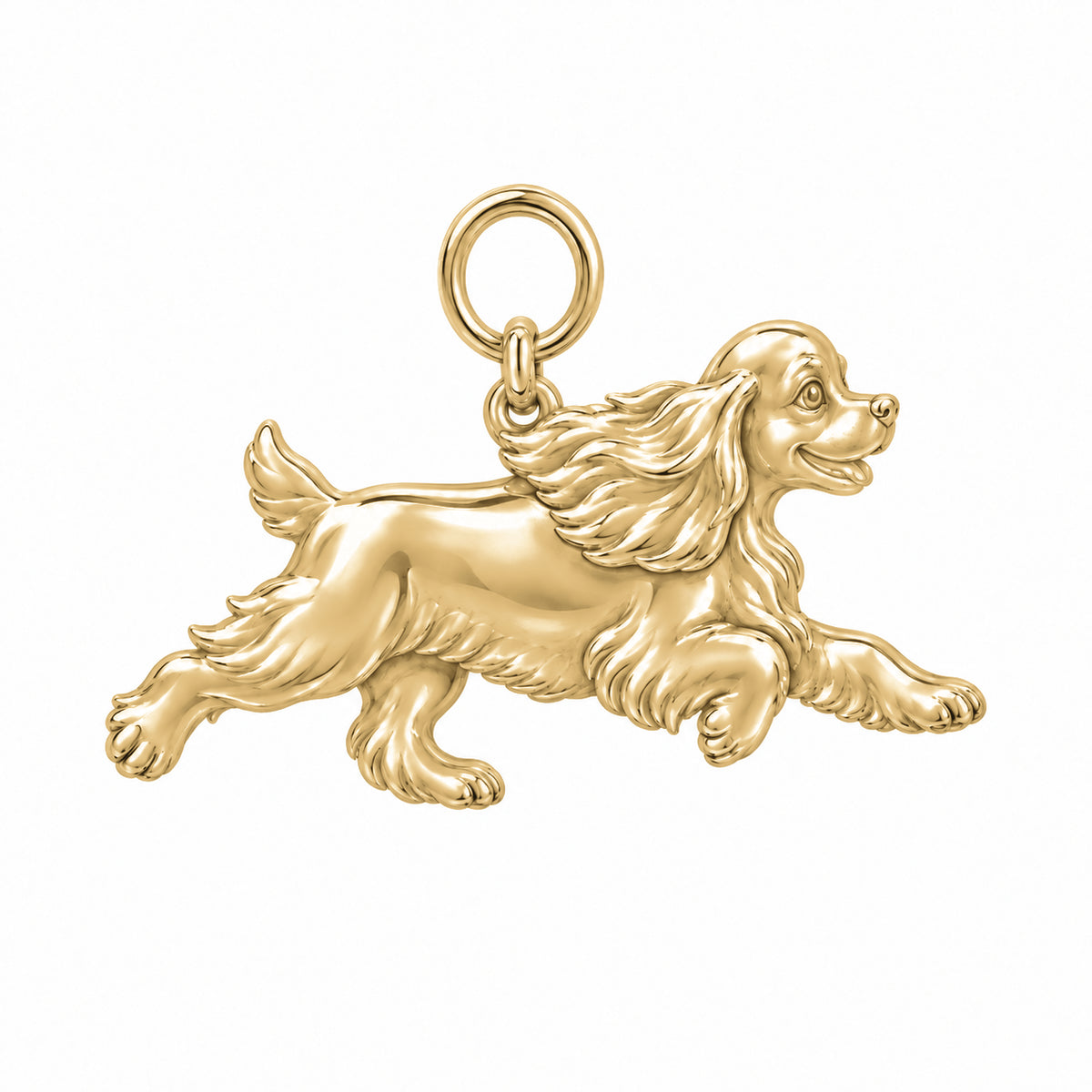 Cocker Spaniel — Little Joy Charm and Polyester Cord Bracelet Set — Gold