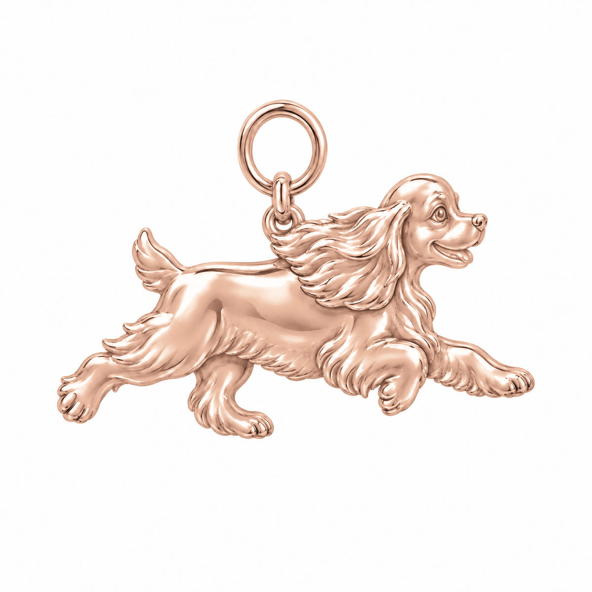 Cocker Spaniel — Little Joy Charm and Polyester Cord Bracelet Set — Rose Gold