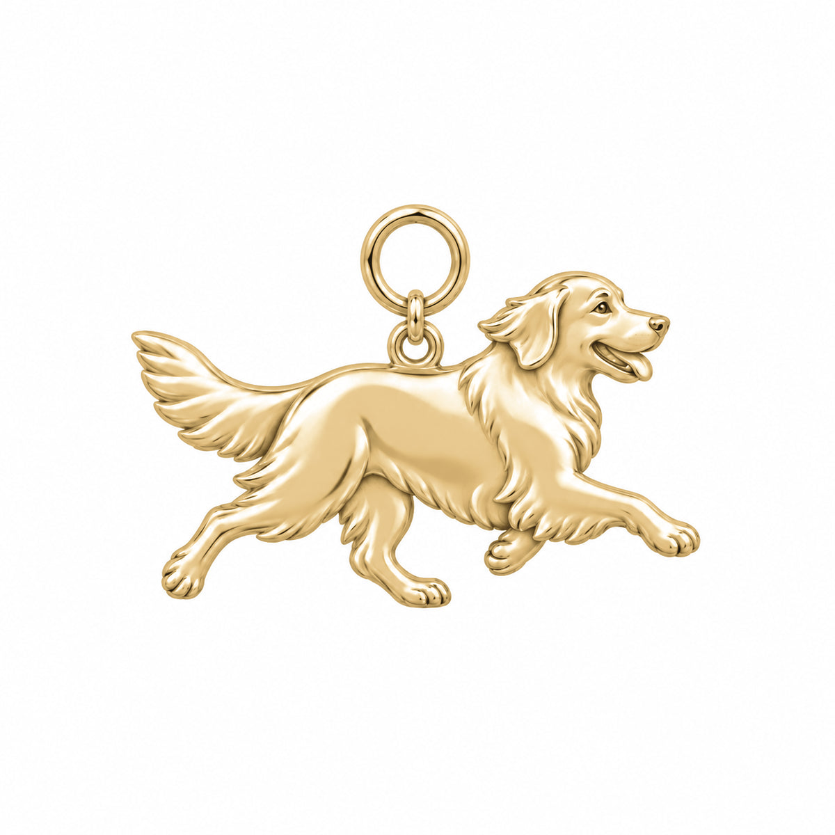 Golden Retriever — Little Joy Charm and Polyester Cord Bracelet Set — Gold