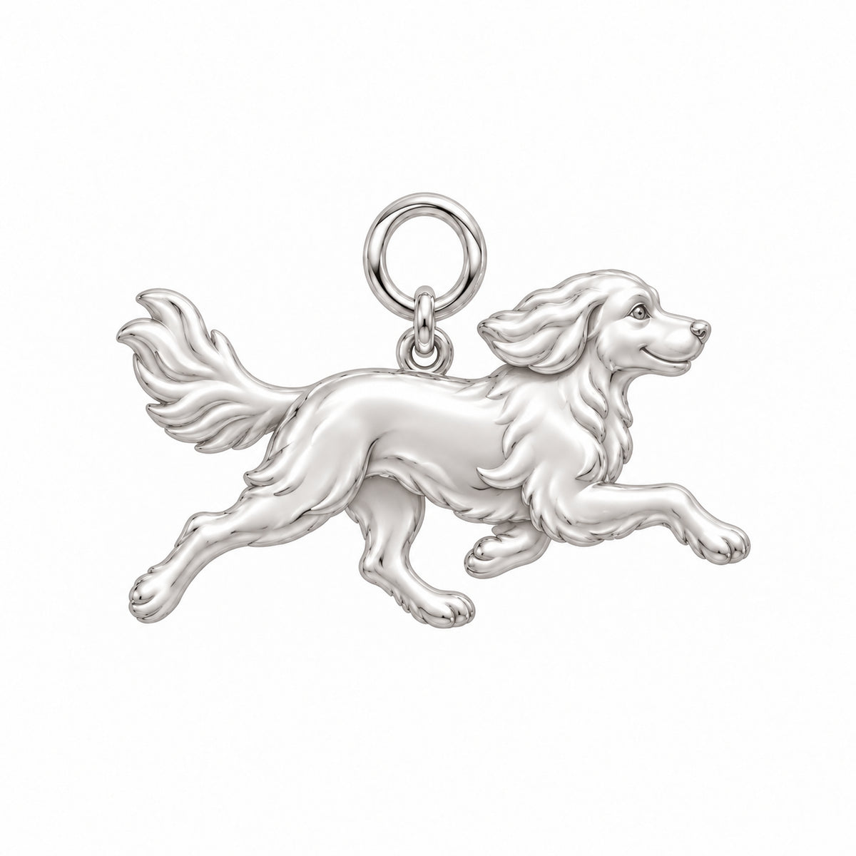Goldendoodle - standard — Little Joy Charm and Polyester Cord Bracelet Set — Silver