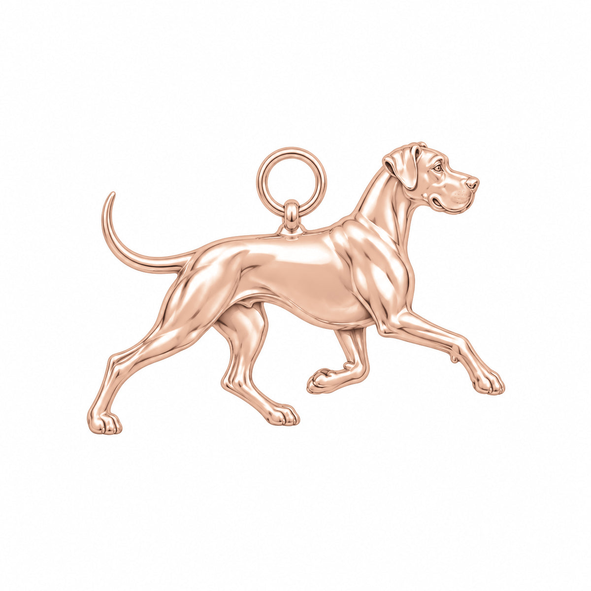 Great Dane - natural ears — Little Joy Charm and Polyester Cord Bracelet Set — Rose Gold